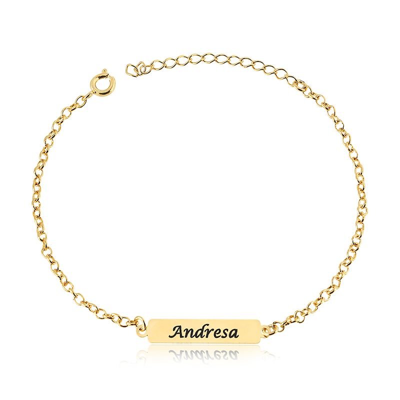 Pulseira Chapinha com Nome