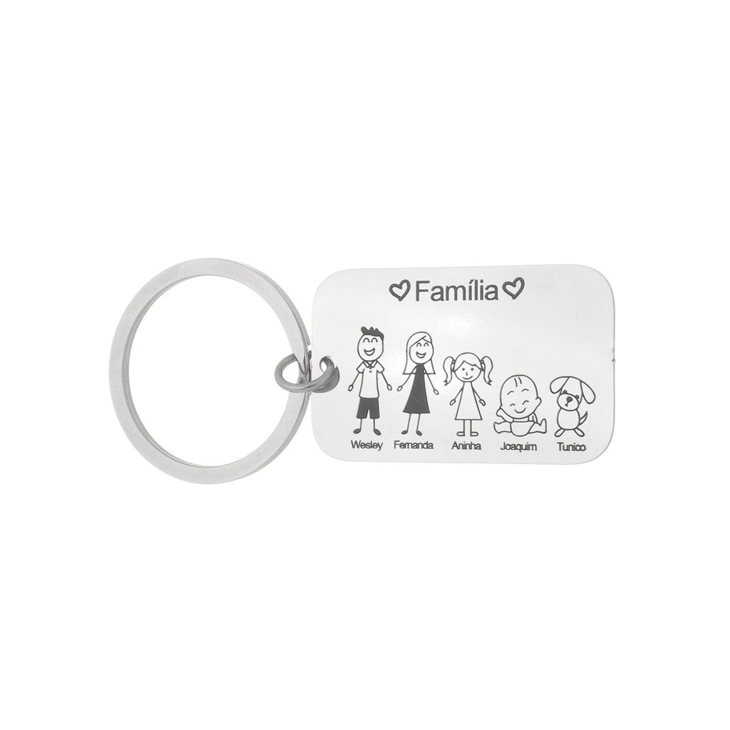 Chaveiro Minha Família Personalizado