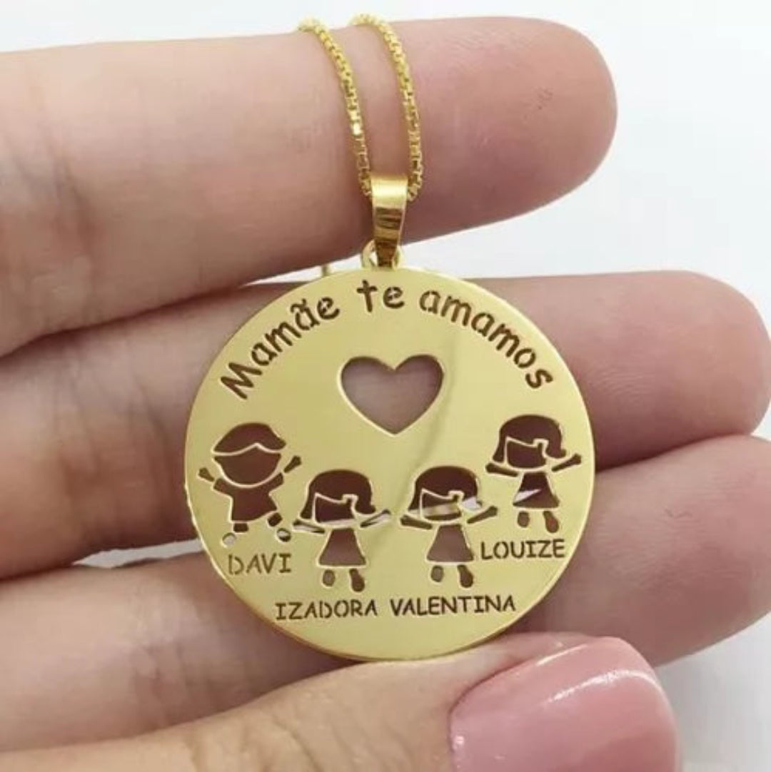 Colar Vazado Amo meus Filhos