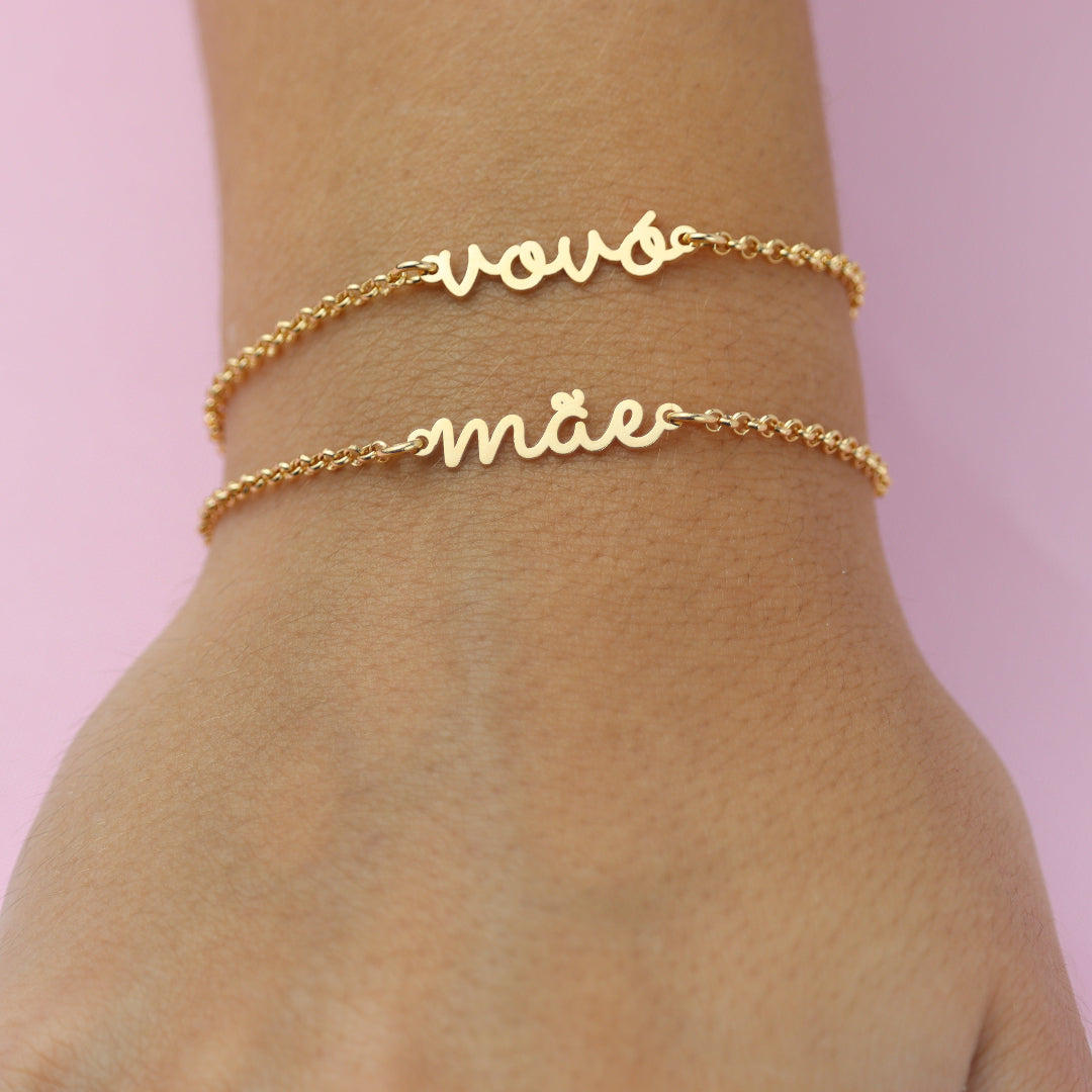 Kit Presente Pulseiras Mãe e Vovó