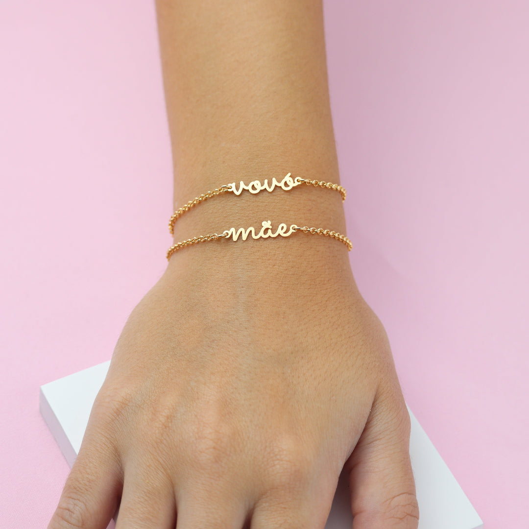 Kit Presente Pulseiras Mãe e Vovó