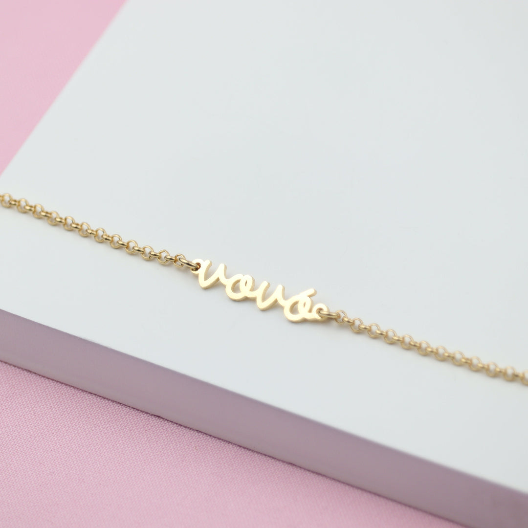 Pulseira Vovó Banhado a Ouro 18k