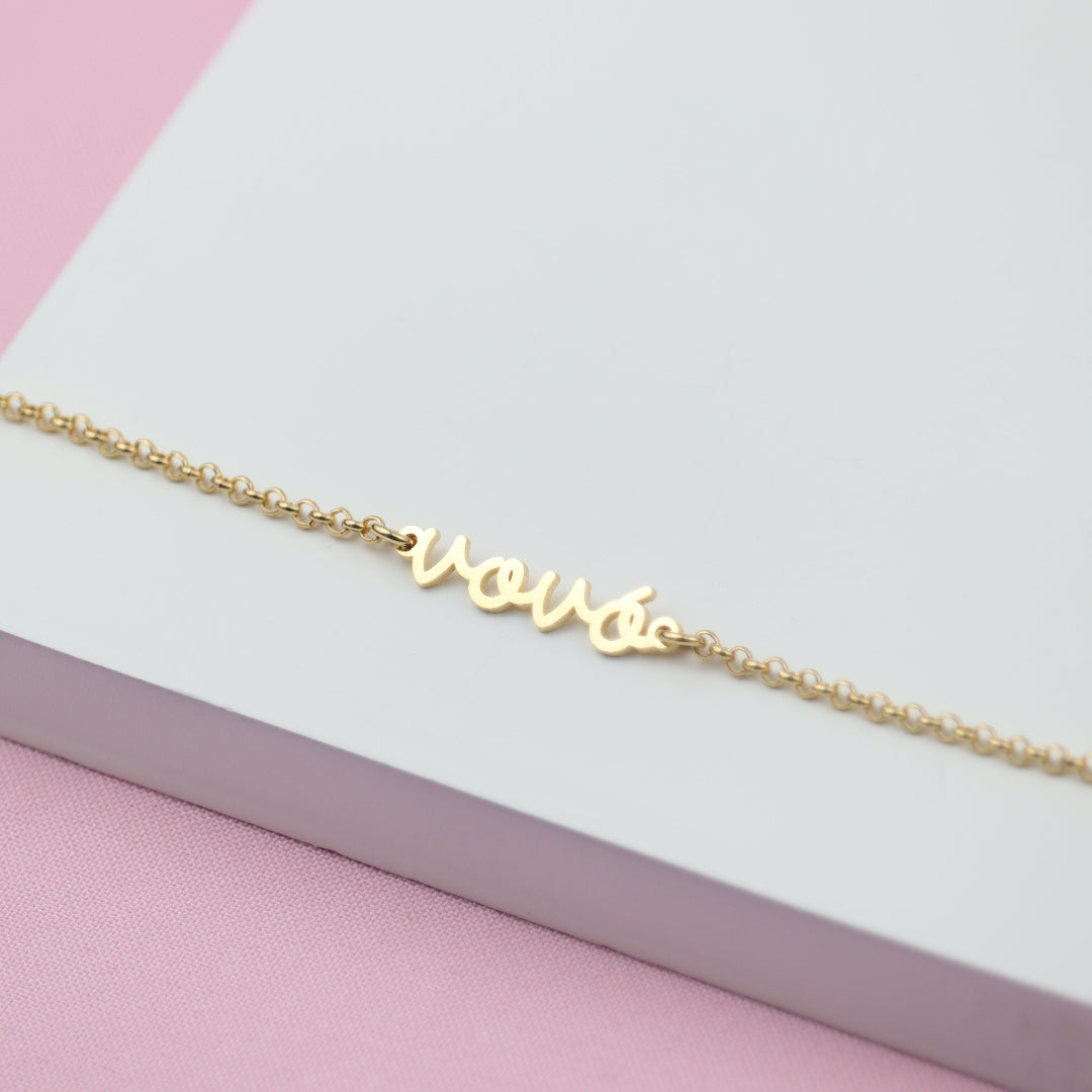 Pulseira Vovó Banhado a Ouro 18k