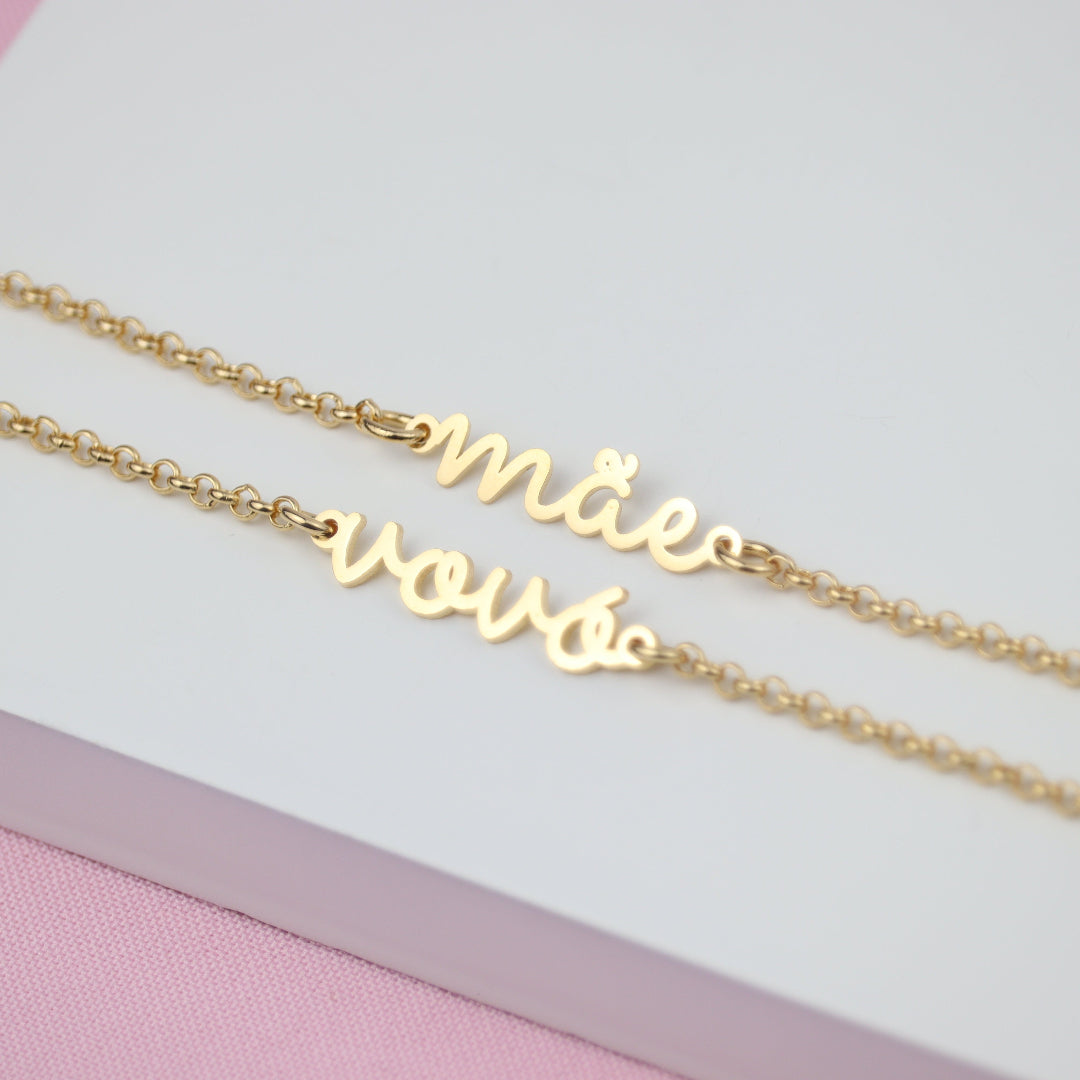 Kit Presente Pulseiras Mãe e Vovó