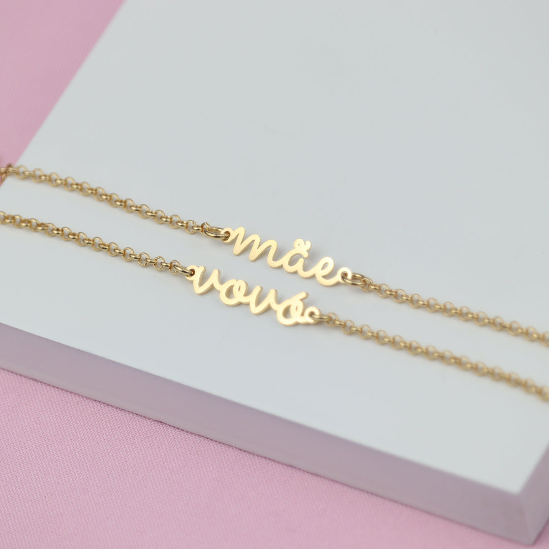 Kit Presente Pulseiras Mãe e Vovó