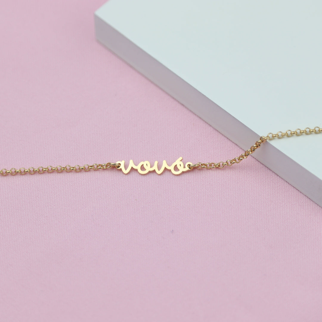 Pulseira Vovó Banhado a Ouro 18k