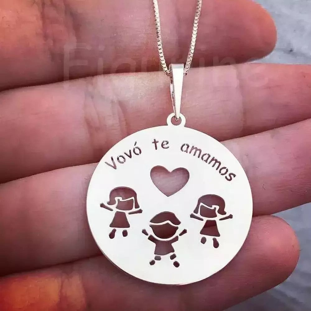 Colar Vazado Amo meus Filhos