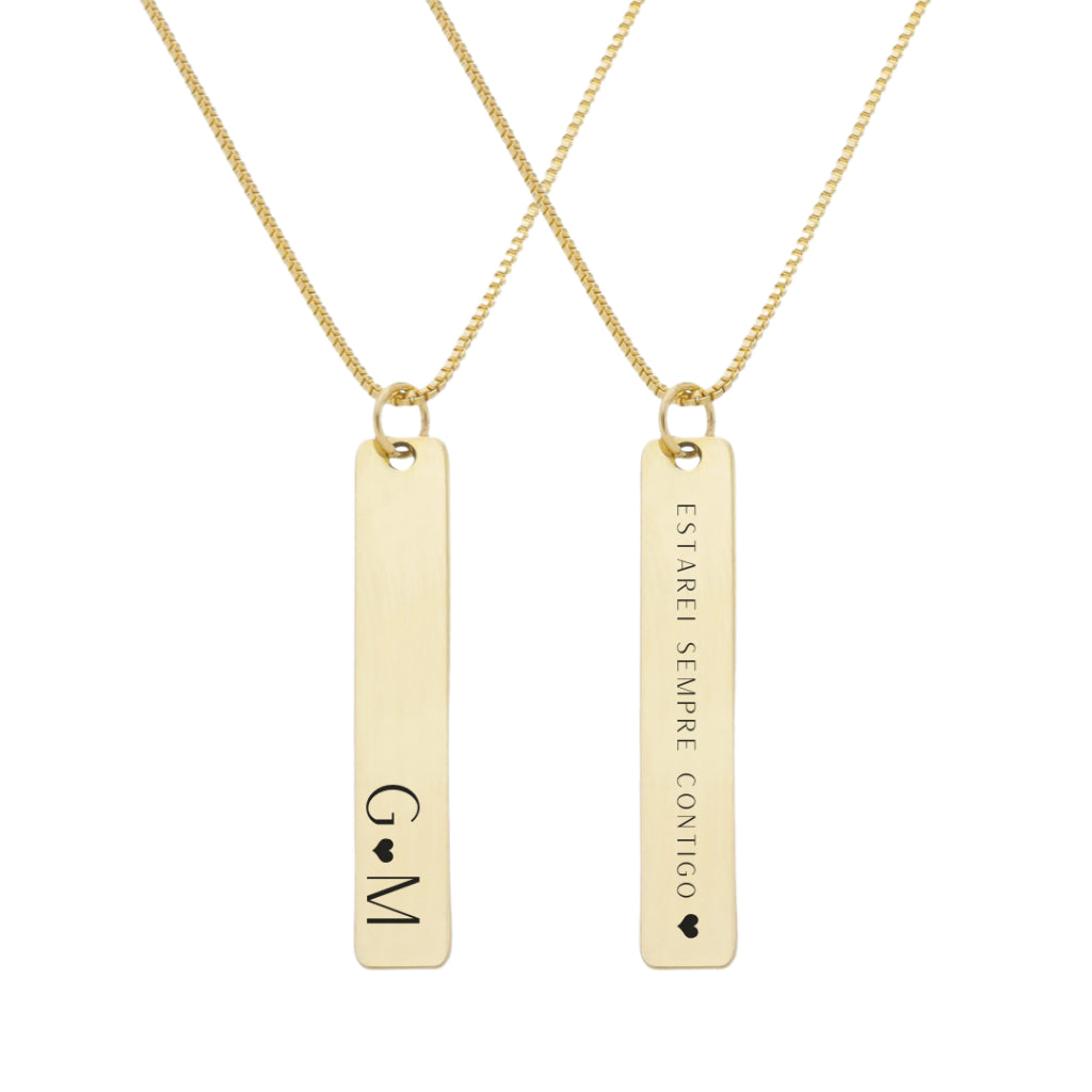 Kit Colares Plaquinhas Personalizadas