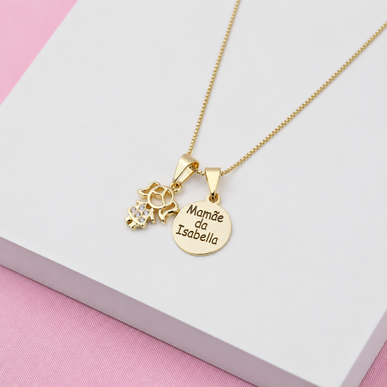 Colar Medalha Personalizada para Mamãe ou Vovó