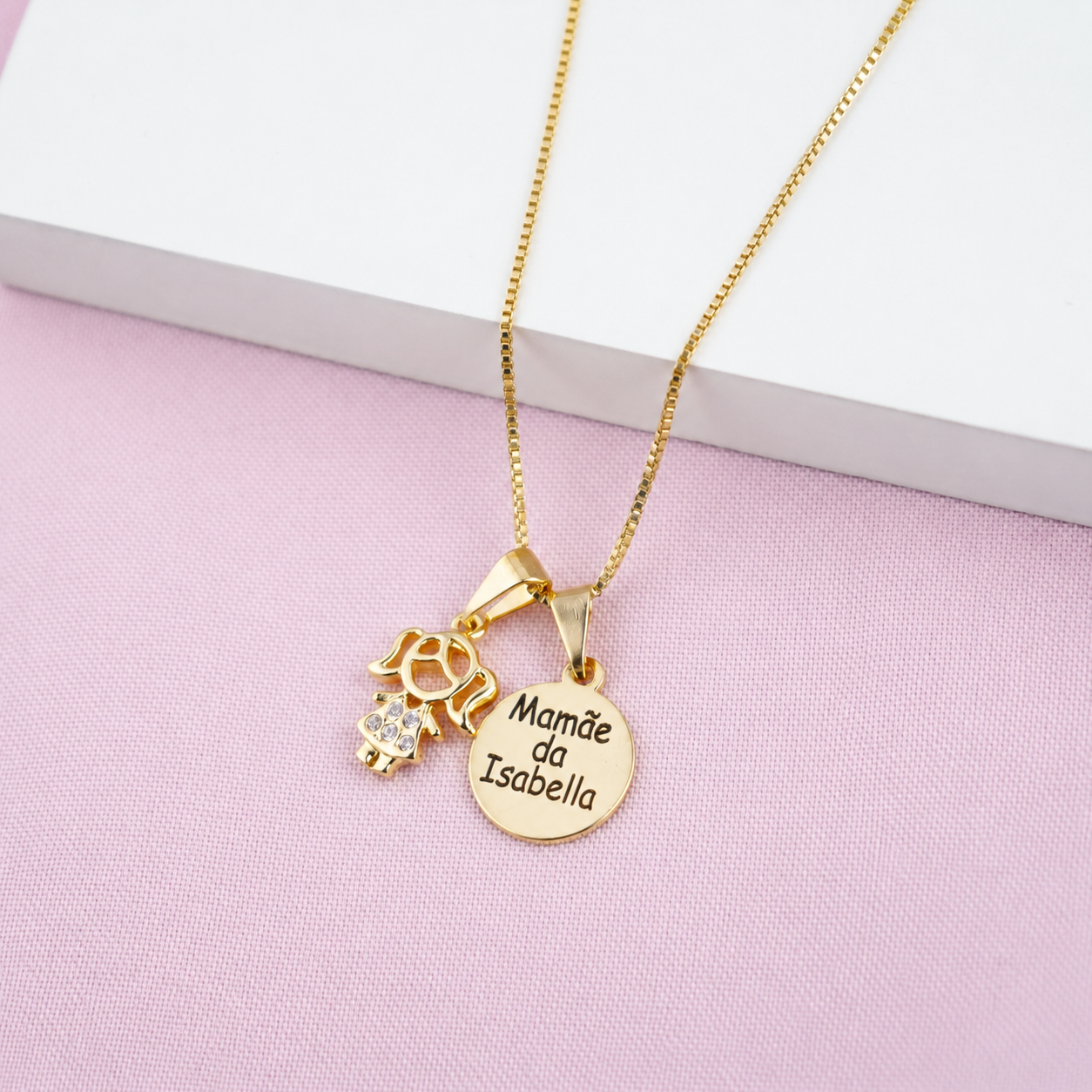 Colar Medalha Personalizada para Mamãe ou Vovó