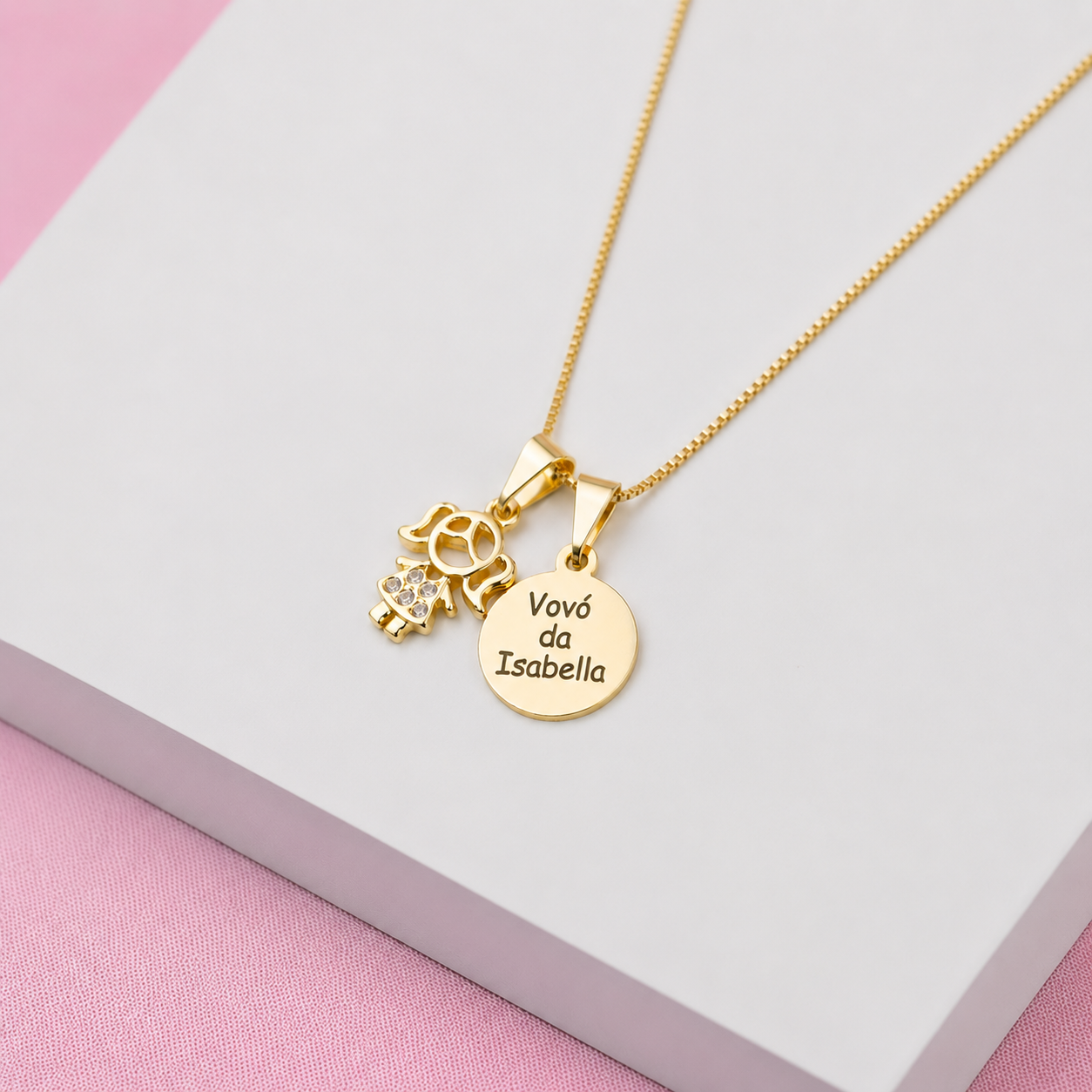 Colar Medalha Personalizada para Mamãe ou Vovó