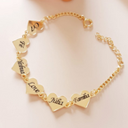Pulseira Coração Com Nomes
