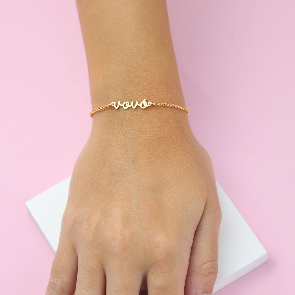 Pulseira Vovó Banhado a Ouro 18k