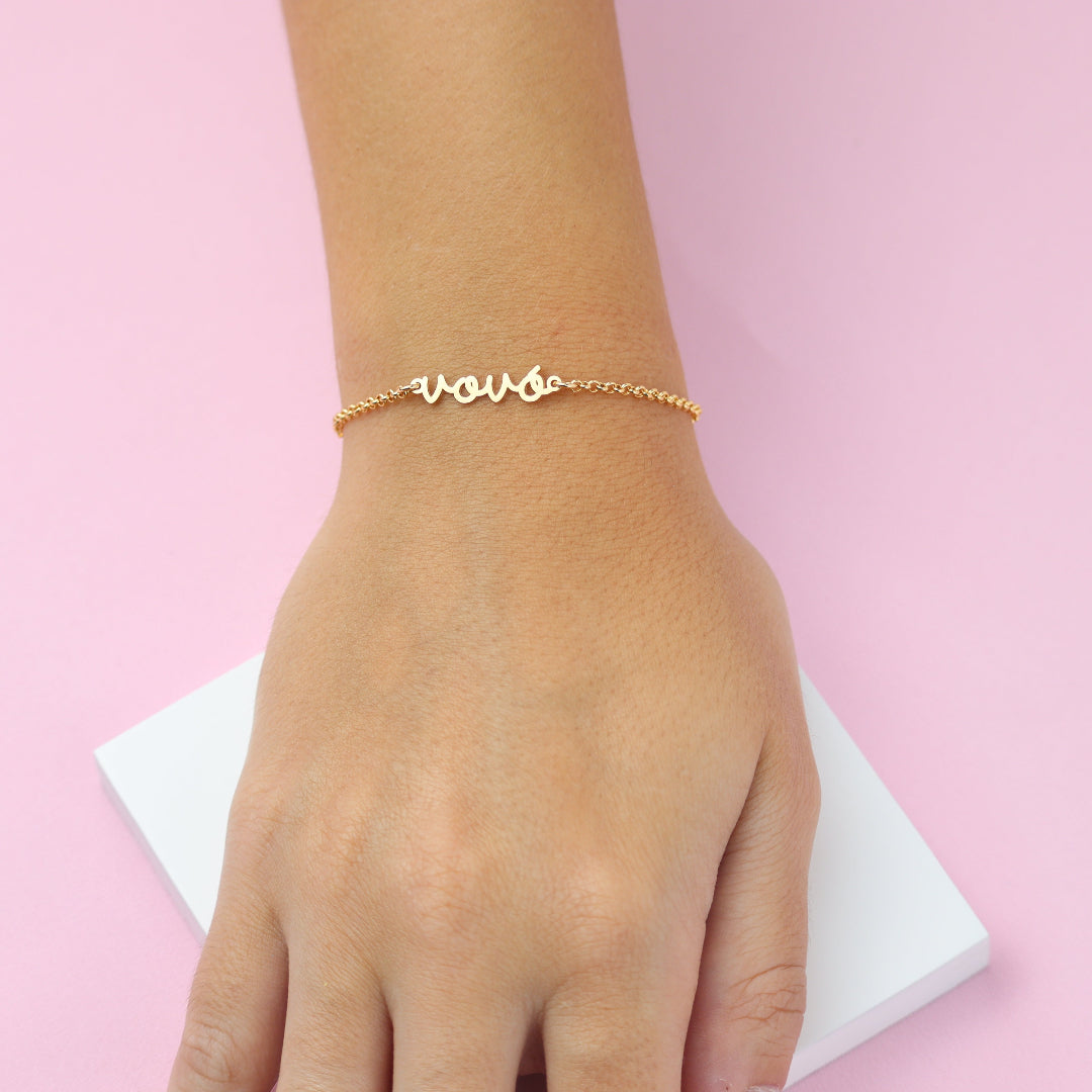 Pulseira Vovó Banhado a Ouro 18k