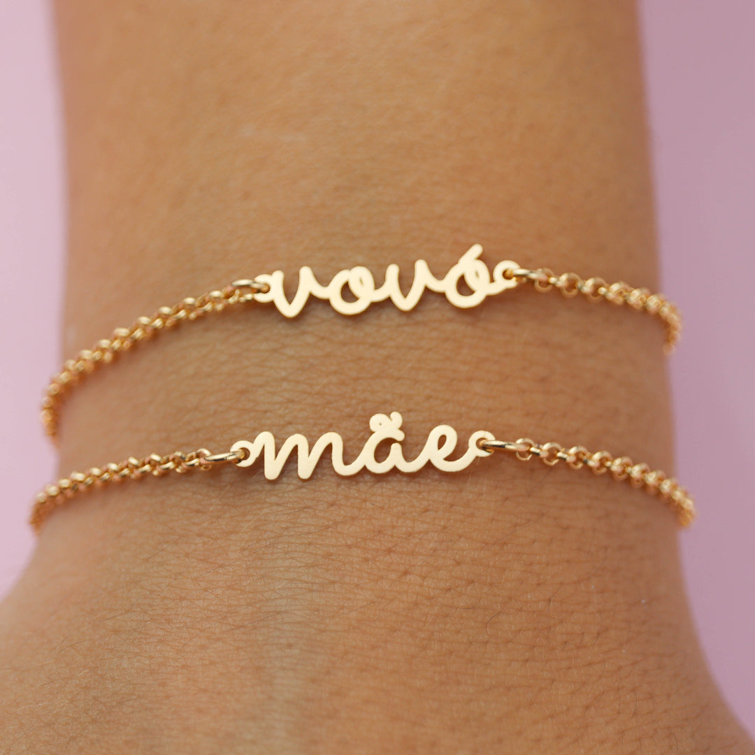 Kit Presente Pulseiras Mãe e Vovó