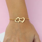 Pulseira de Coração Com Nomes - Gravação a Laser
