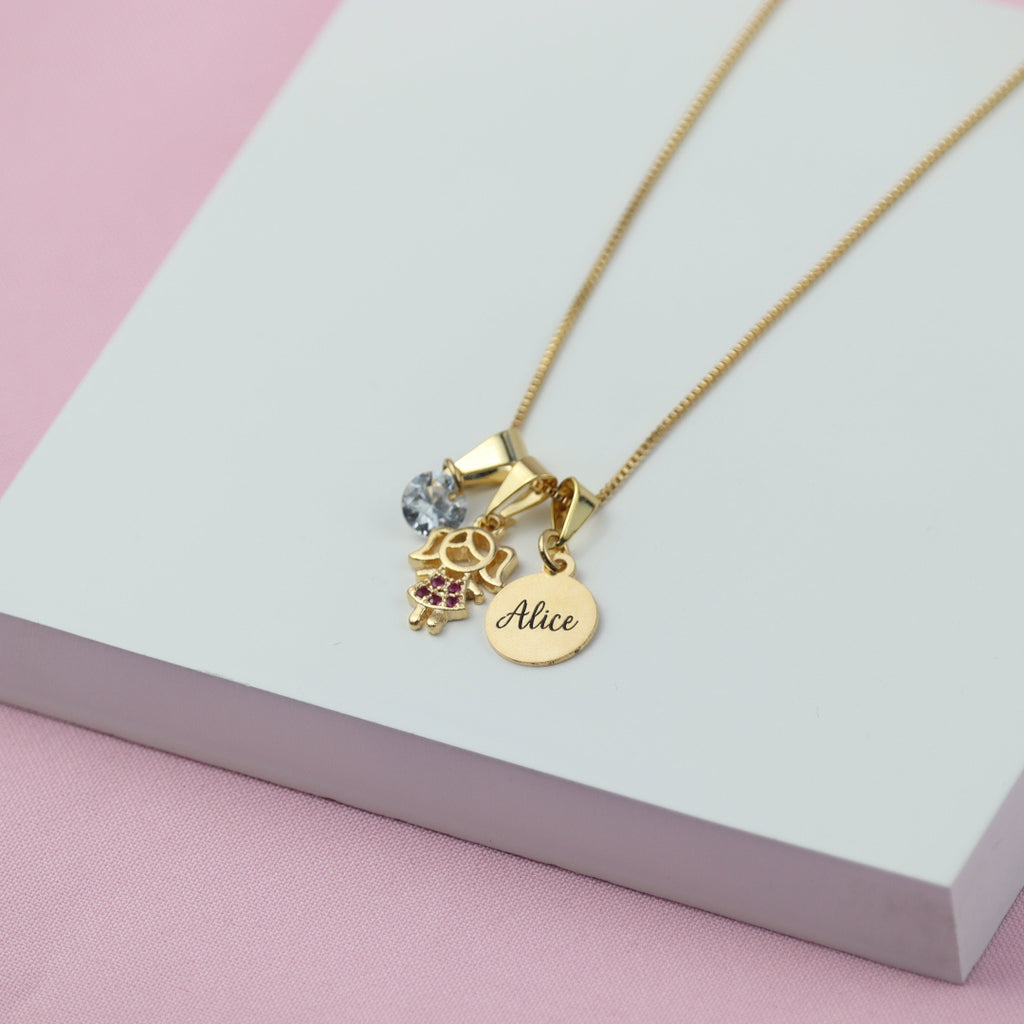 Colar Amor de Mãe com Pedrinha
