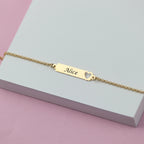 Pulseira de Bebê e Infantil com Coração Vazado