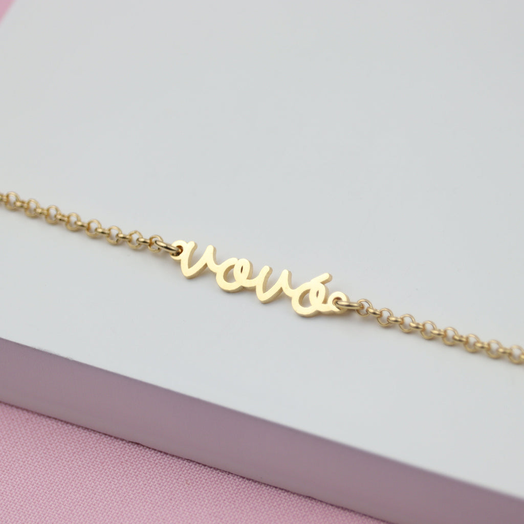 Pulseira Vovó Banhado a Ouro 18k