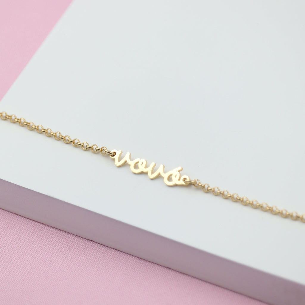 Pulseira Vovó Banhado a Ouro 18k