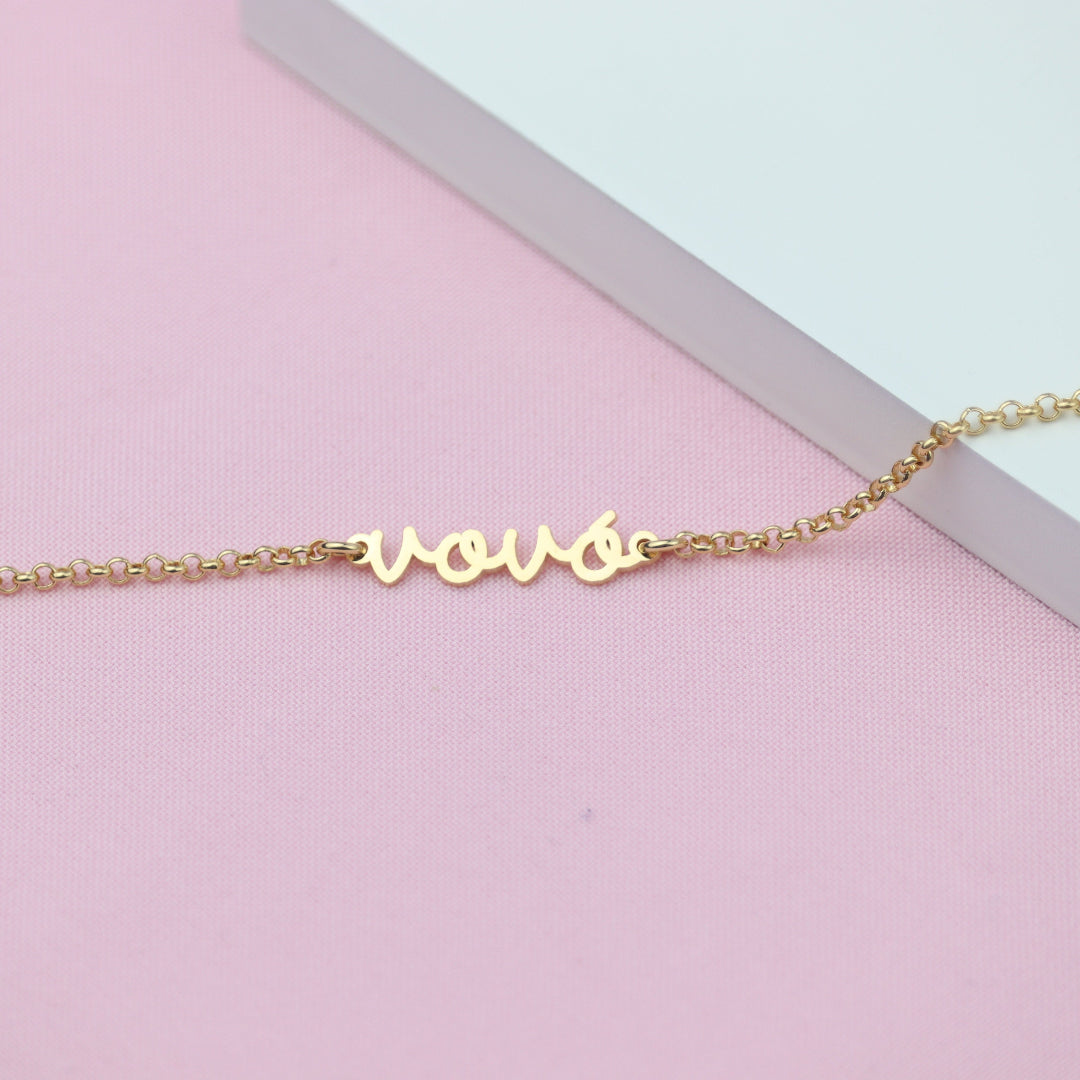 Pulseira Vovó Banhado a Ouro 18k