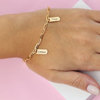 Pulseira Elegance Grave os Nomes Da Sua Família