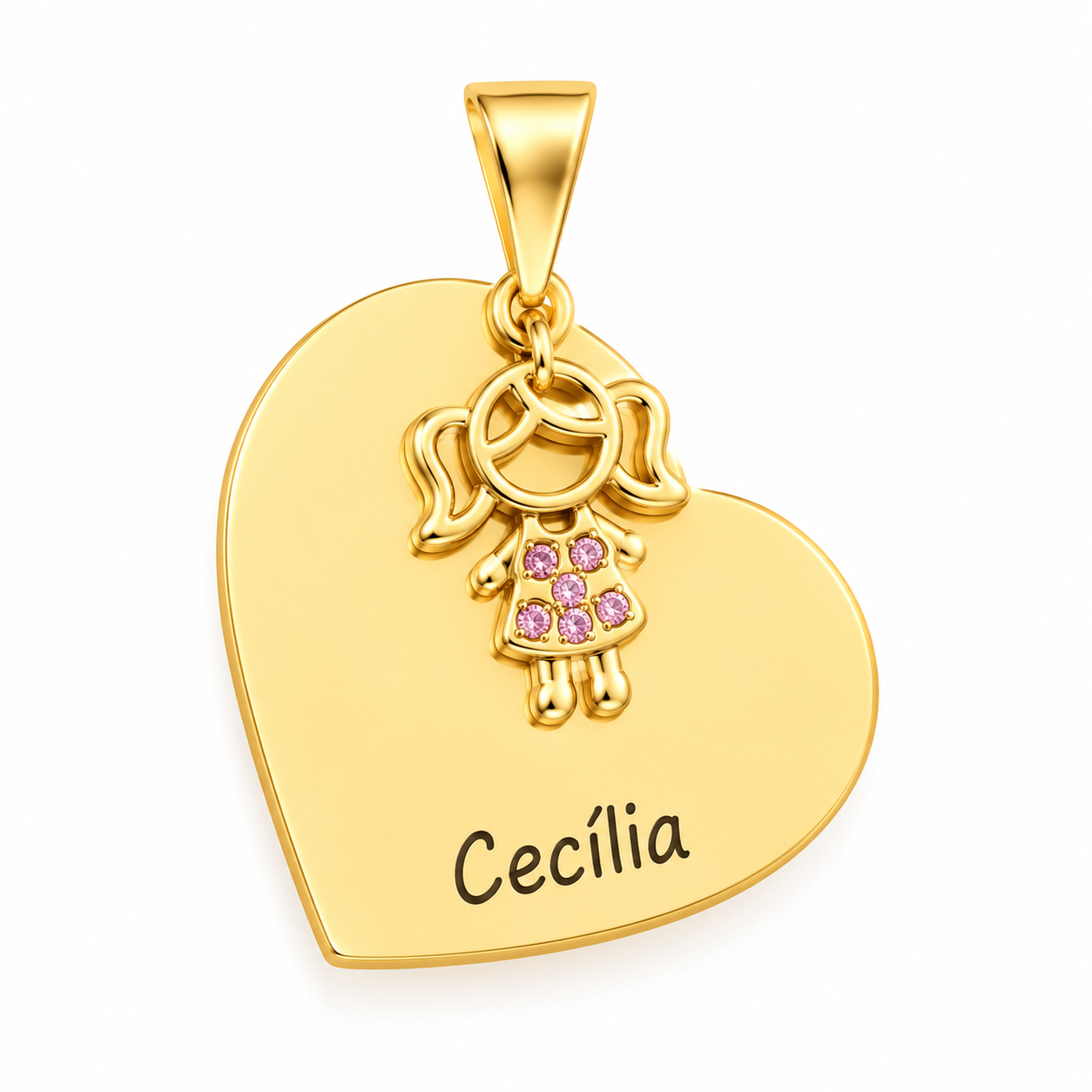Pingente Coração do Filho Personalizável