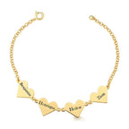 Pulseira Coração Com Nomes