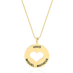 Colar Vovó Vazado com Nome