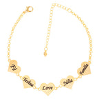 Pulseira Coração Com Nomes